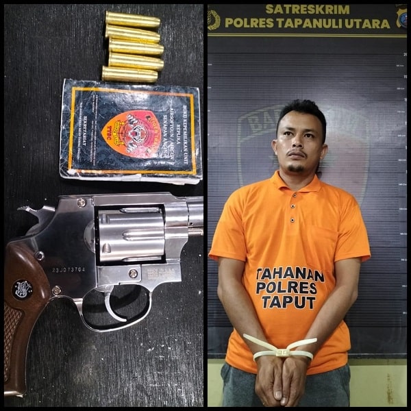Ancam Tembak Warga,  Polres Taput Tangkap dan Tahan Pelaku