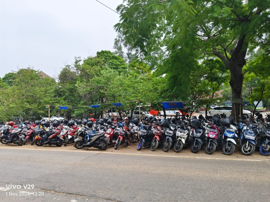 Ruang terbuka hijau yang notabene nya untuk memberikan kesegaran, kenyamanan, dan keindahan lingkungan kini berubah menjadi tempat parkir