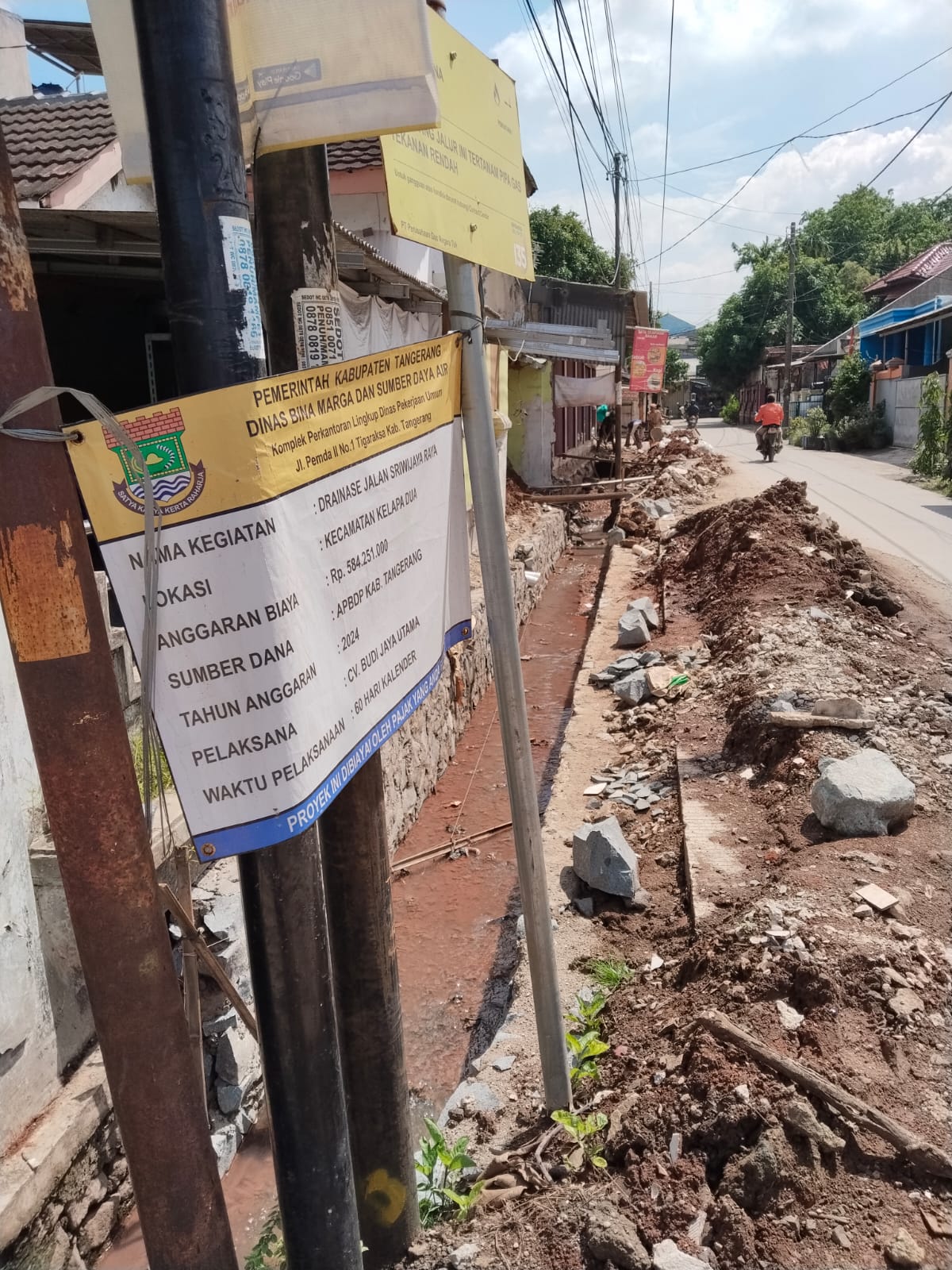 Proyek Normalisasi Drainase Jalan Sriwijaya Kelurahan Bencongan Diduga Asal Jadi dan Kurang Pengawasan