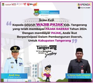 Pemerintah Kabupaten Tangerang Mengucapkan Terima kasih