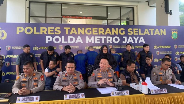 Polres Tangsel Tangkap 4 Pelaku Penyiraman Air Keras ke Polisi