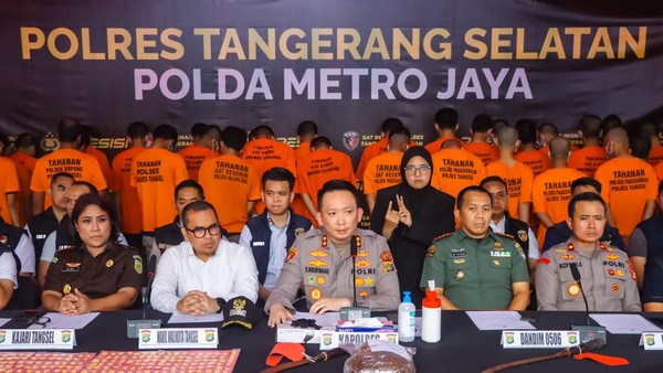 Polres Tangsel Tangkap 10 Pengedar Narkotika dan Obat Terlarang Senilai Rp183 Miliar