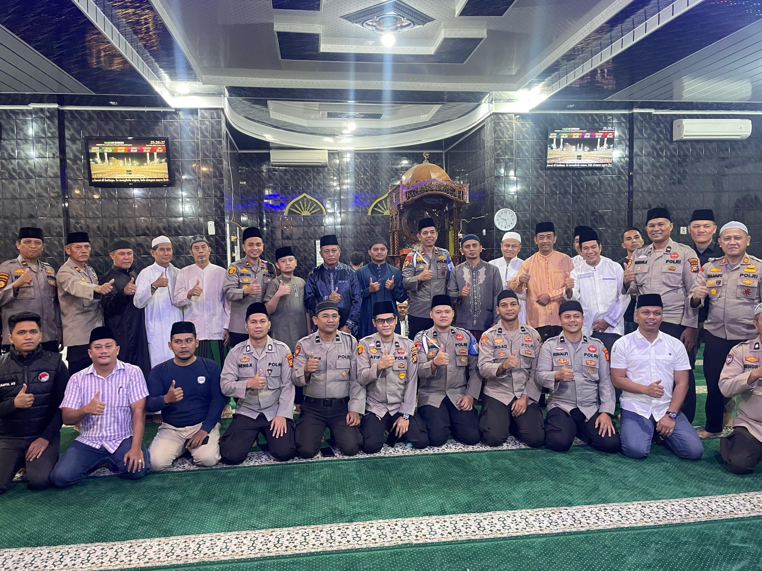 Polres Kampar Jaga Kemanan dan Ketertiban Masyarakat, Pantau Sholat Tarawih Keliling di Bangkinang