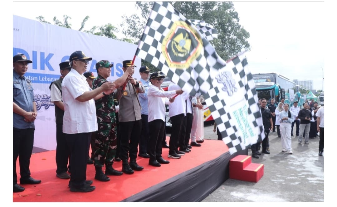 Forkopimda Kota Tangerang Lepas Ribuan Masyarakat dalam Kegiatan Mudik Gratis oleh Kemenhub RI di Terminal Poris Plawad