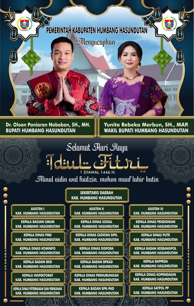 Pemerintah Kabupaten Humbang Hasundutan Mengucapkan Selamat Hari Raya Idul Fitri